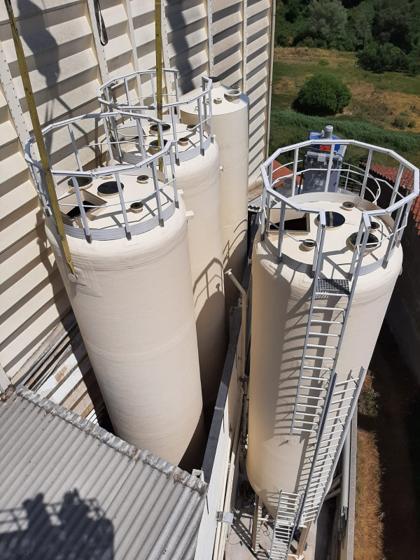 12 Silos de 50m3 pour contenir les acides aminés